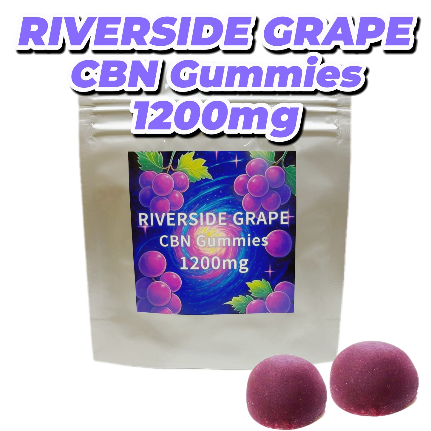 RIVERSIDE GRAPE CBNグミ 1200mg (リバーサイドグレープ1200mg)